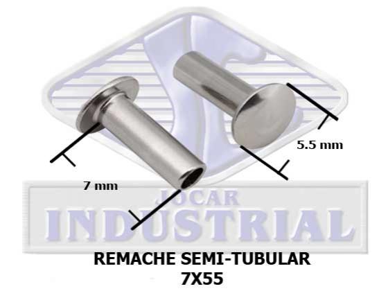 Remaches Semi-Tubular cabeza plana